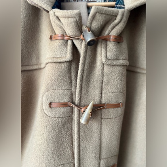 Gloverall Classic Made in England Wool-Blended Tan Hooded Coat size 42 Us /52 EU - Picture 5 of 16